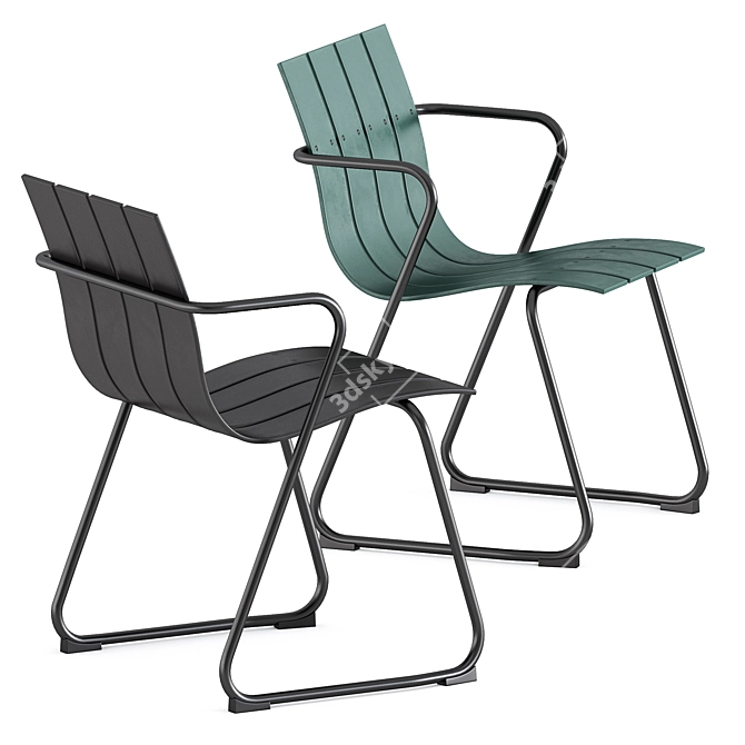 Mid-century Modern Ocean Chair for Stylish Homes 3D model image 2
