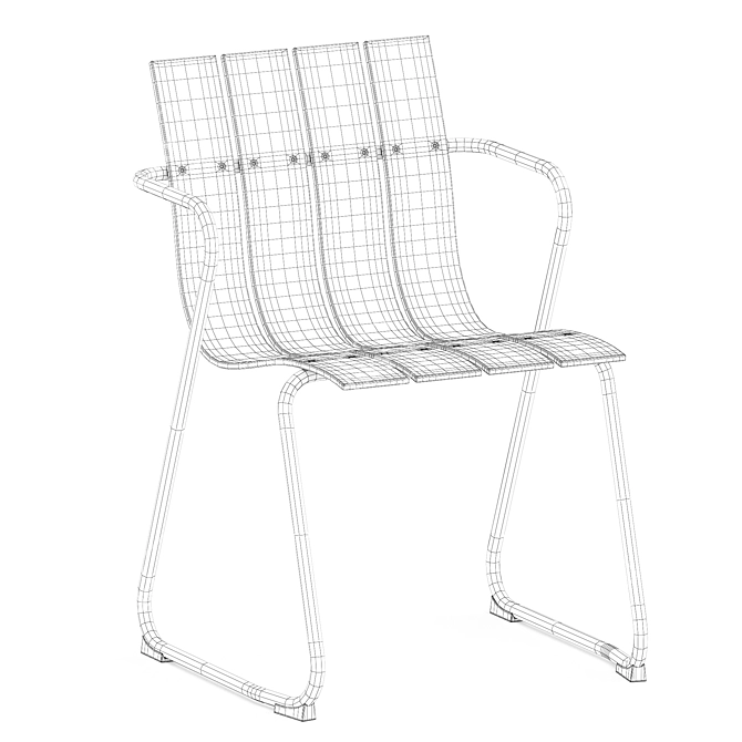 Mid-century Modern Ocean Chair for Stylish Homes 3D model image 5