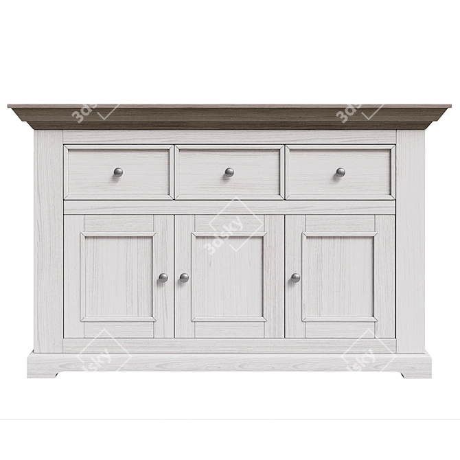 Forest Sideboard Chest 3 Doors 3D model image 2