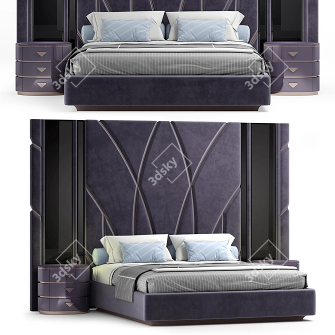 Elve Luxury Bed 3D model image 1