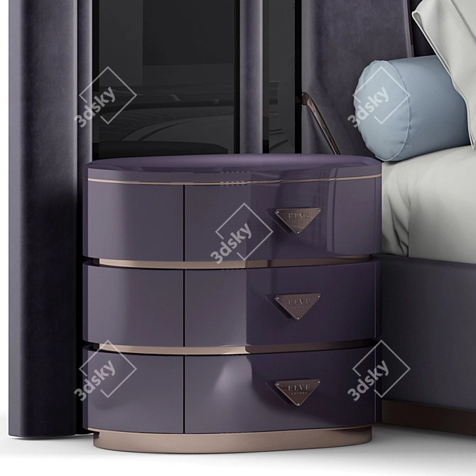 Elve Luxury Bed 3D model image 3