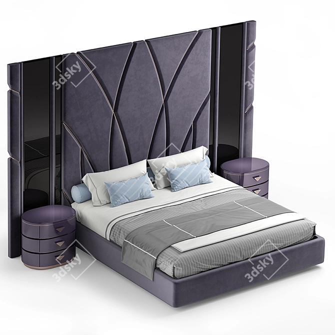 Elve Luxury Bed 3D model image 4