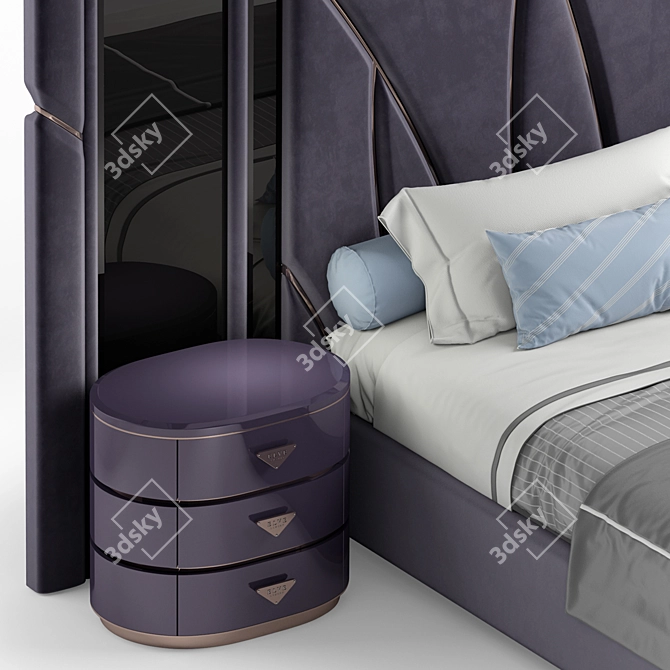 Elve Luxury Bed 3D model image 5