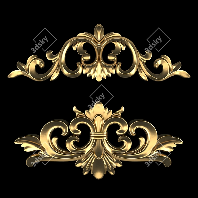 Vibrant 3D Ornament Design Kit 3D model image 1
