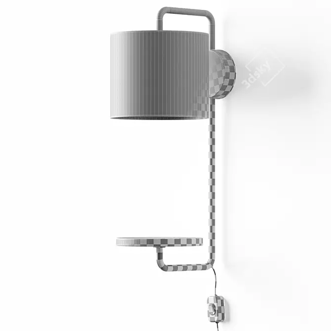 Vintage Style Plug-in Wall Sconce 3D model image 5