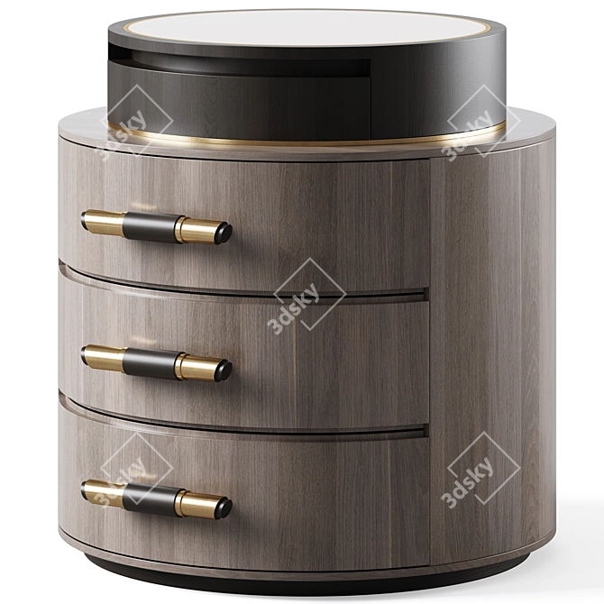 Elegant Tulsa Bedside Table 3D model image 1