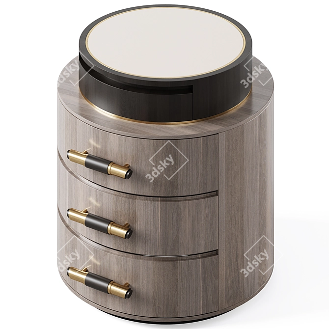 Elegant Tulsa Bedside Table 3D model image 4