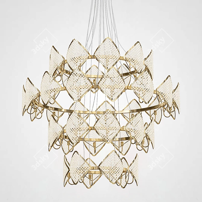 Epica Crystal Art Deco Chandelier 3D model image 3