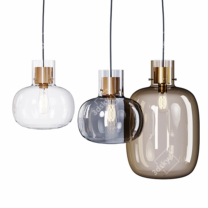 Elegant Awa Lighting Collection 3D model image 1