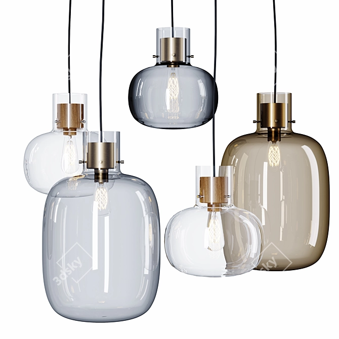 Elegant Awa Lighting Collection 3D model image 3