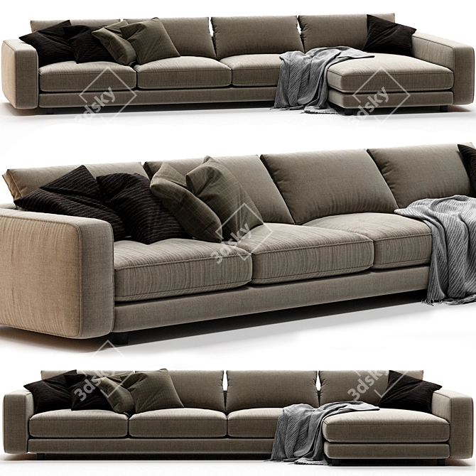 Contemporary Modular Sofa Sinfonia 3D model image 2