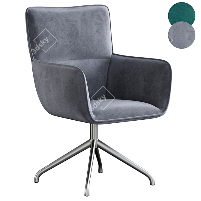Modern Swivel Kitchen Chair 3D model image 1