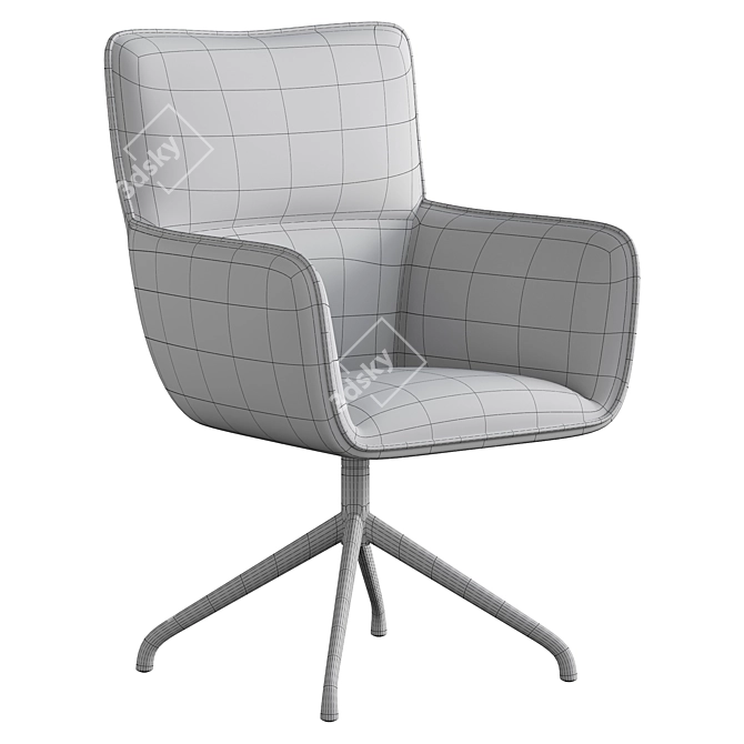 Modern Swivel Kitchen Chair 3D model image 3