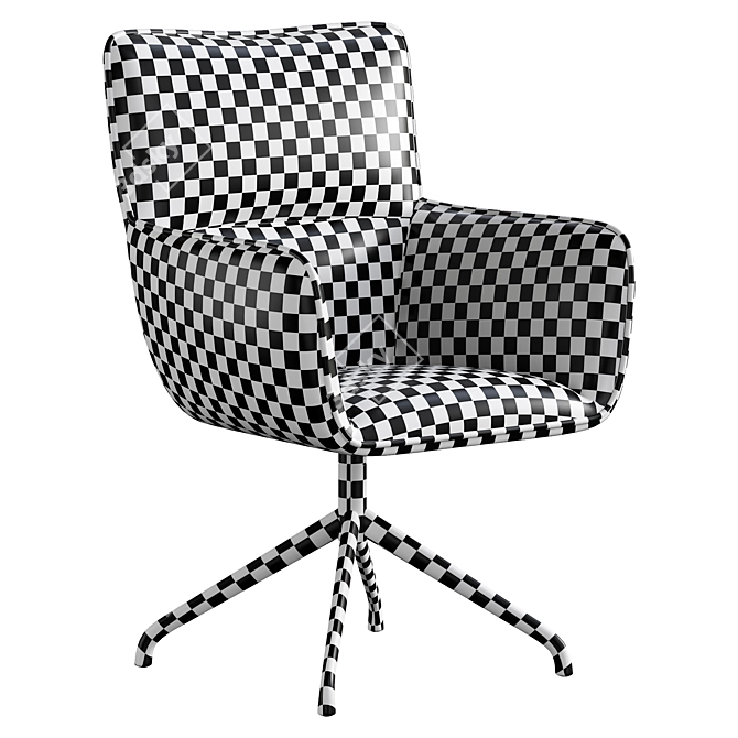 Modern Swivel Kitchen Chair 3D model image 4