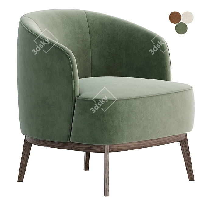 MEGAN Armchair: Modern Comfort Solution 3D model image 2