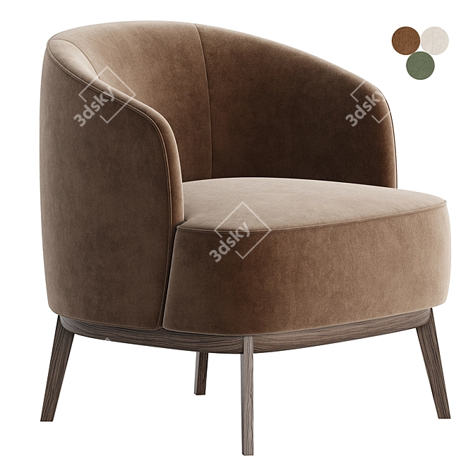MEGAN Armchair: Modern Comfort Solution 3D model image 3