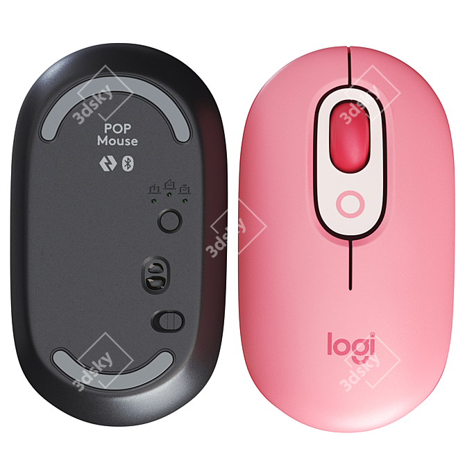 Logitech POP Mouse Trio Set 3D model image 6