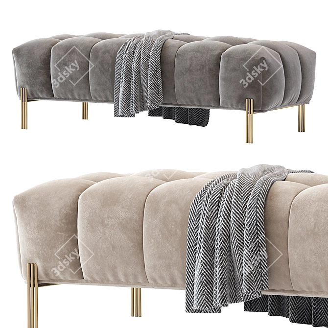Sienna Modern Bench 2013 Corona 3D model image 3