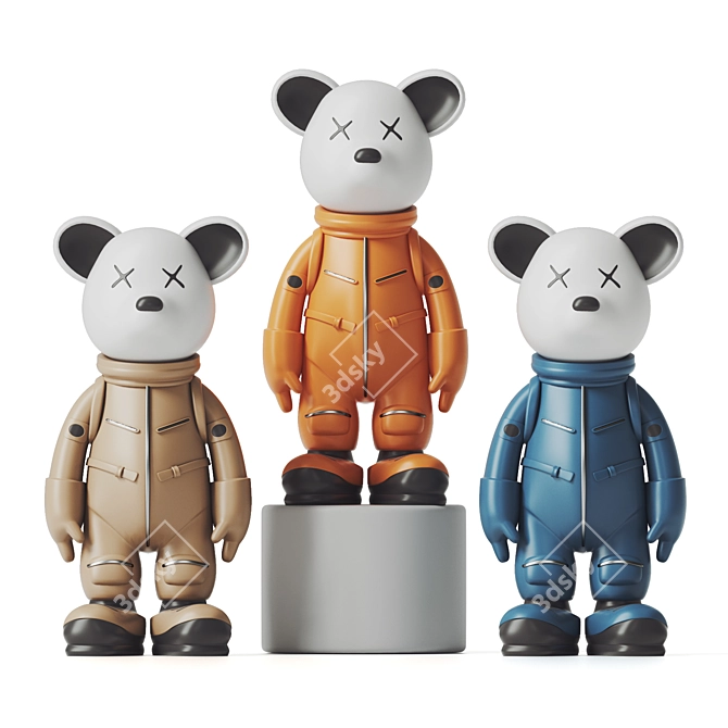 Space Bear 3D Model Kit 3D model image 1