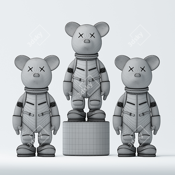 Space Bear 3D Model Kit 3D model image 2