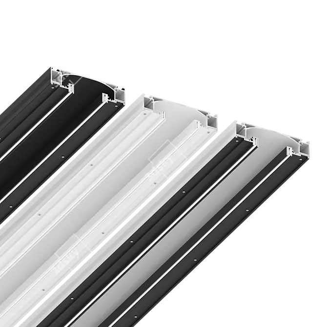 Title: Modern Minimalist LED Light Line 3D model image 1