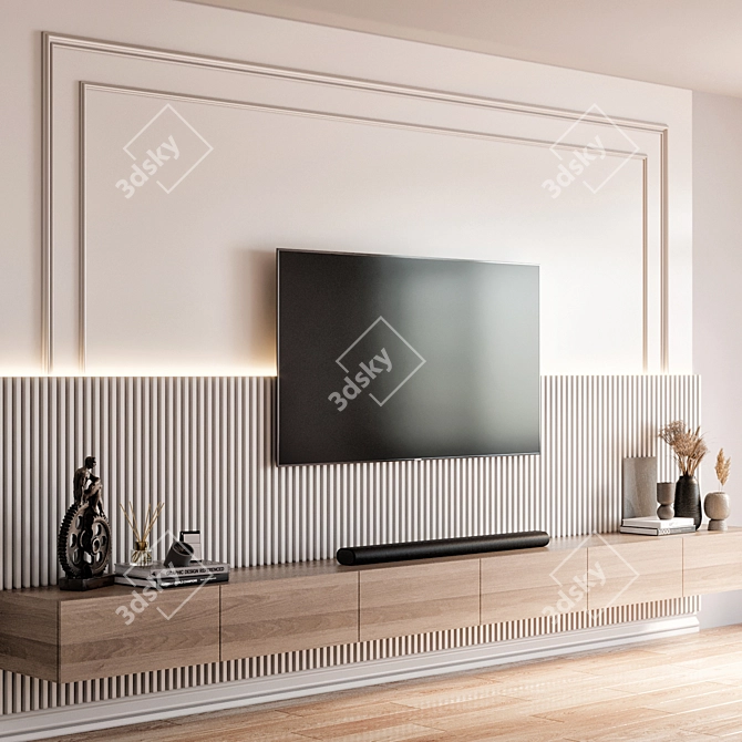 Samsung TV Wall Mount Stand 3D model image 2