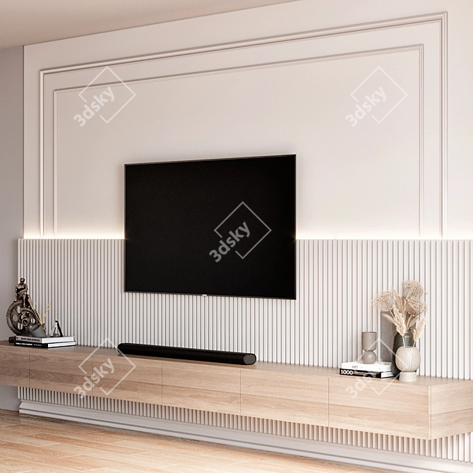Samsung TV Wall Mount Stand 3D model image 3