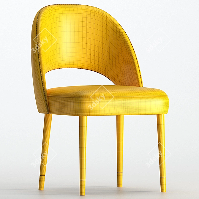 Elegant AMOUR Fabric Chair 3D model image 6
