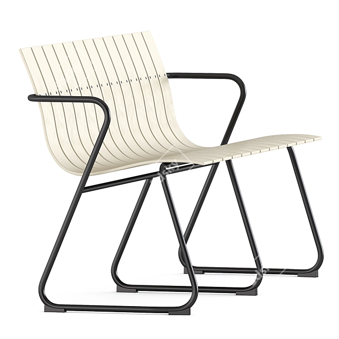 Eco-Friendly Ocean Bench: Functional Elegance 3D model image 4