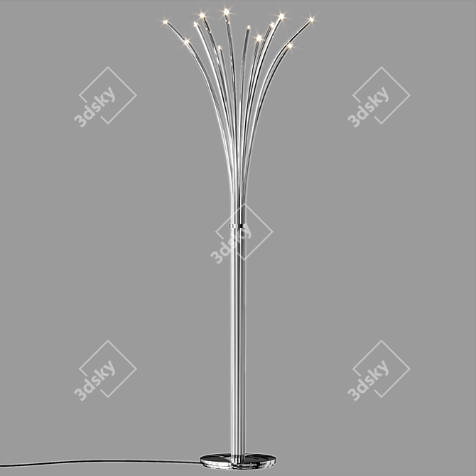 Sleek Chrome Table Lamp 3D model image 2