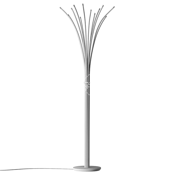 Sleek Chrome Table Lamp 3D model image 5