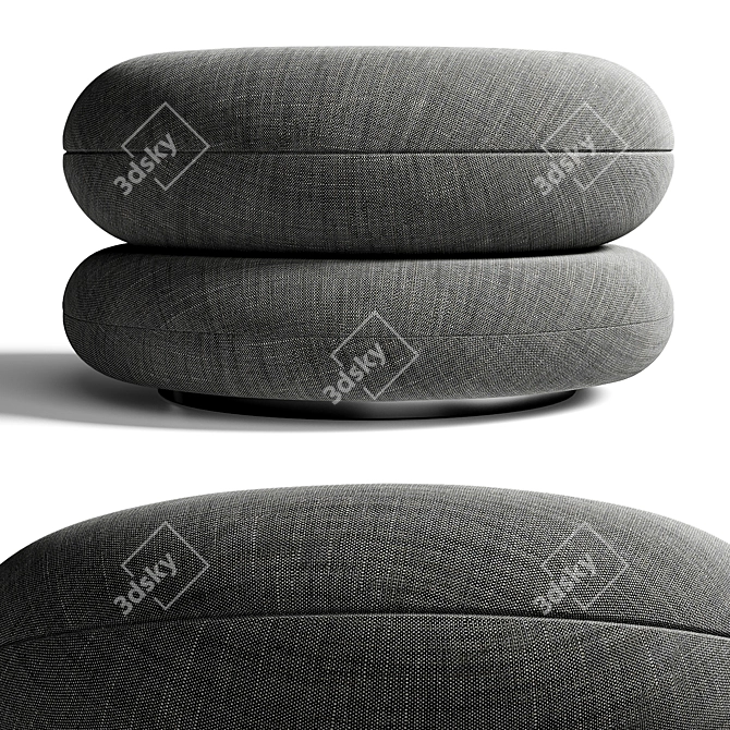 Vibrant Panton Easy Pouf 3D model image 1
