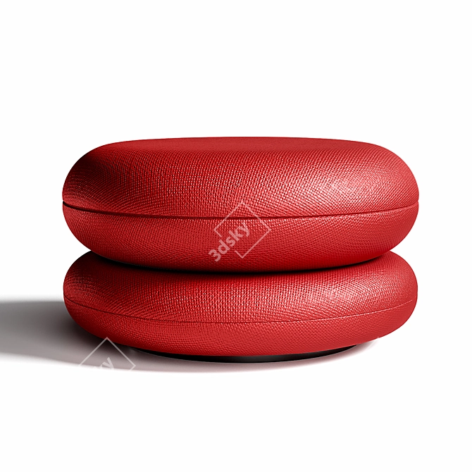 Vibrant Panton Easy Pouf 3D model image 2