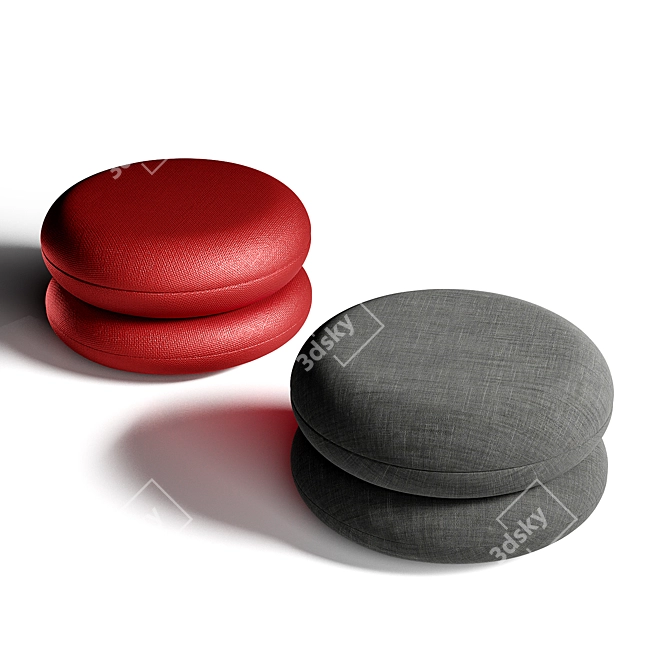 Vibrant Panton Easy Pouf 3D model image 3