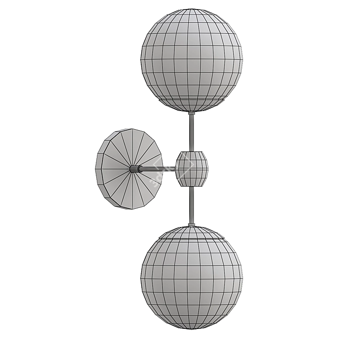 Sleek Modo Chandelier Design 3D model image 2