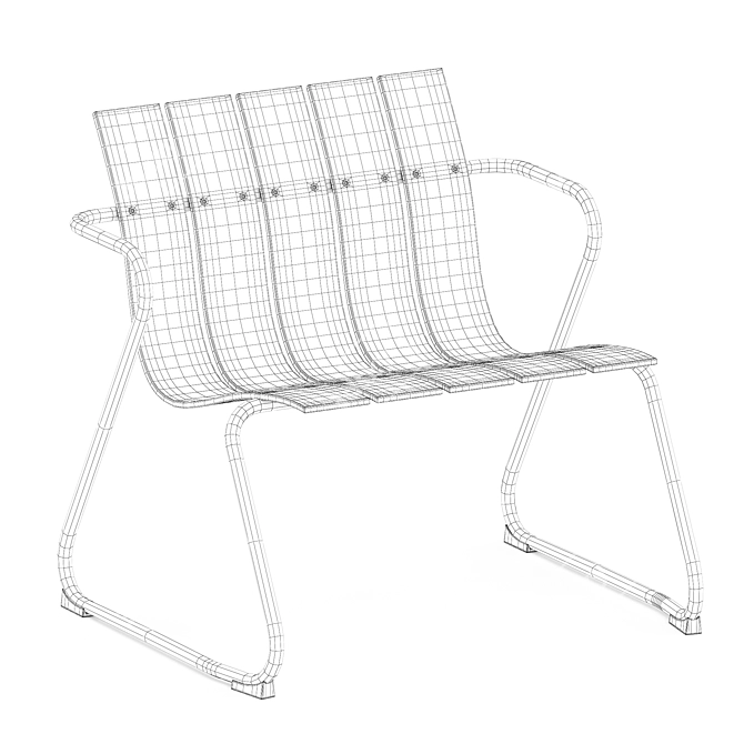 Seaside Chic Lounge Chair 3D model image 5