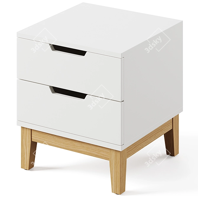 Buca Nightstand by Actona 3D model image 4