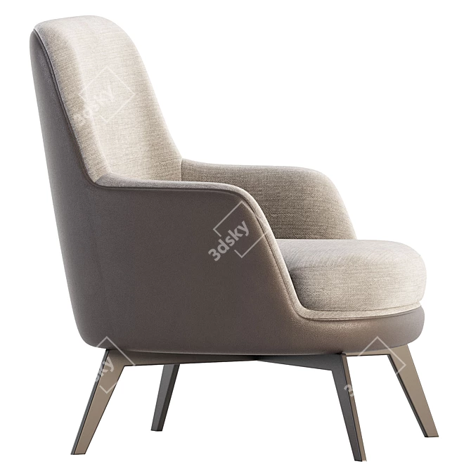 Modern Flexform GUSCIO Armchair 3D model image 2