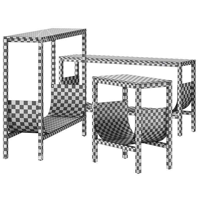 Minimalist Tub Bench in 2 Colors 3D model image 4