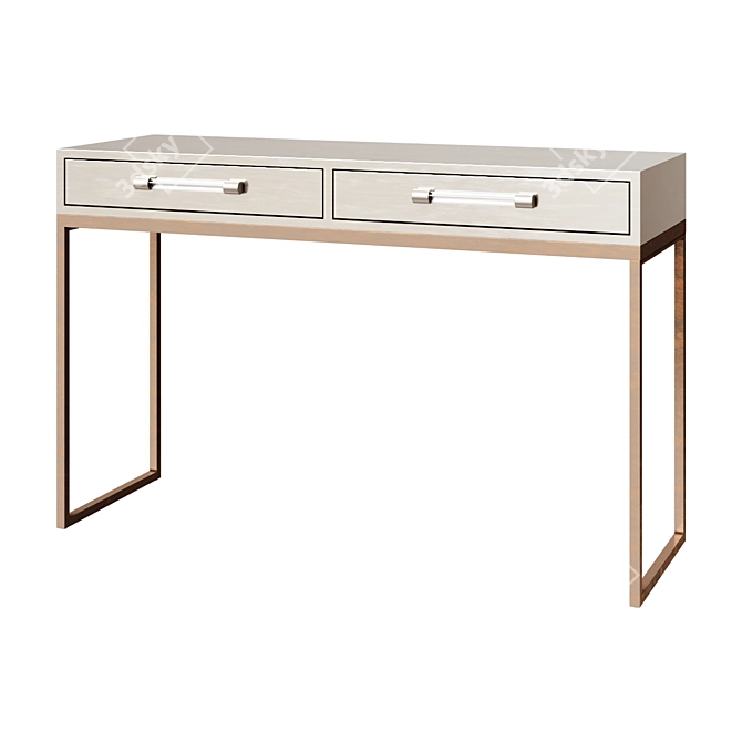 Cora Ivory Brass Console Table 3D model image 1