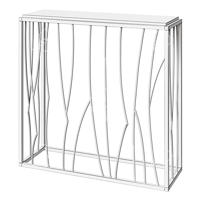 Uttermost Reed Iron Console Table 3D model image 2