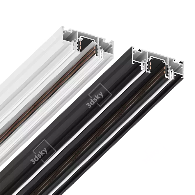 SLIM Track 01 Low-profile Lighting 3D model image 1