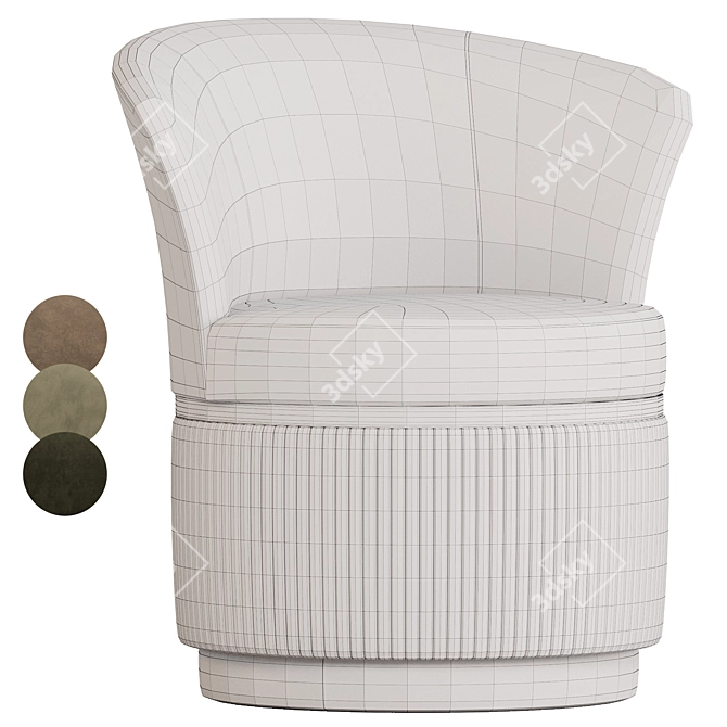 Elegant Vicenza Armchair Collection 3D model image 6