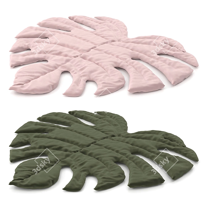 Monstera Leaf Carpet Rug 3D model image 3