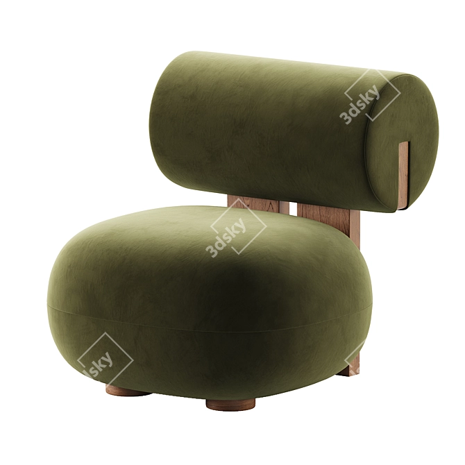 Hippo Lounge Chair: Modern Elegance 3D model image 5