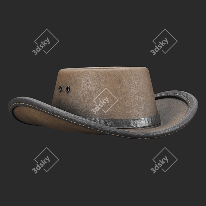 Western Hat 3D Model 3D model image 3