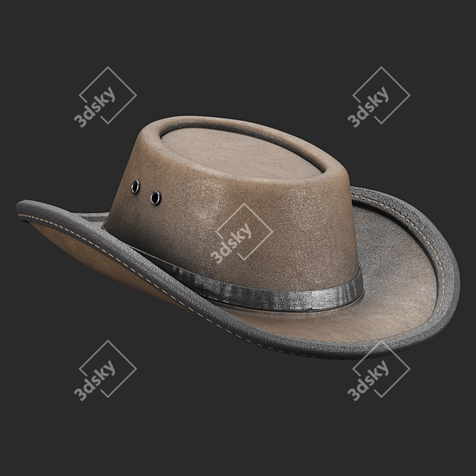 Western Hat 3D Model 3D model image 5