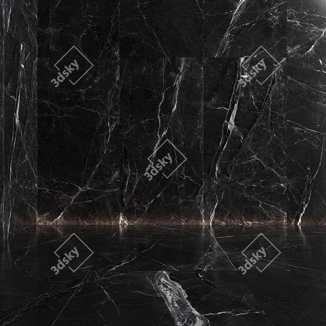Multi-Color Marble Tile Set 3D model image 2