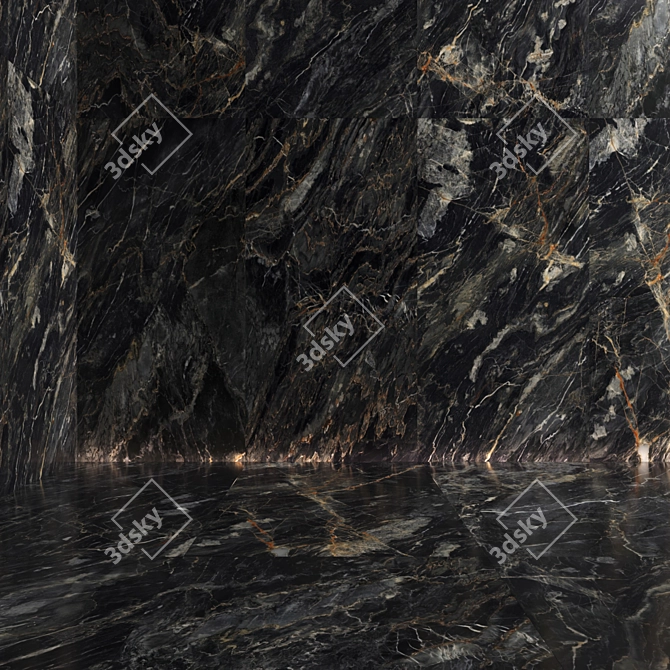 Multi-Color Marble Tile Set 3D model image 4