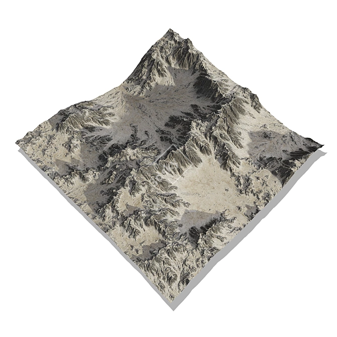 Peak Terrain 3D Model Kit 3D model image 1